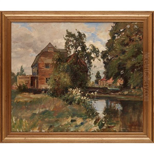 Mill By The Water Oil Painting by Robert Payton Reid