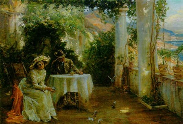 Cappucino Convente, Amalfi Oil Painting by Robert Payton Reid