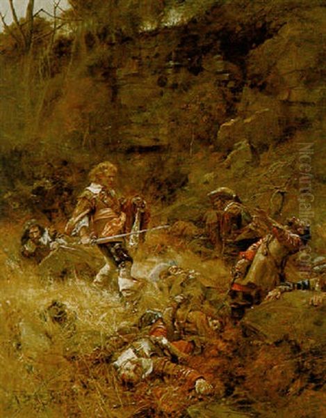 After The Battle Oil Painting by Robert Payton Reid