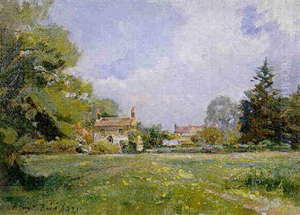 Slidon Village, Sussex Oil Painting by Robert Payton Reid