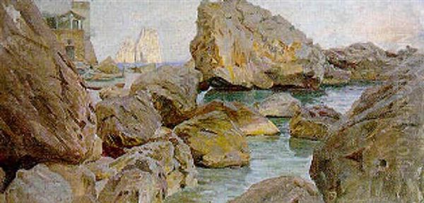 The Island Of Capri Oil Painting by Robert Payton Reid