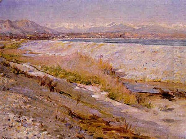 Antibes And The Alpes Maritimes Oil Painting by Robert Payton Reid