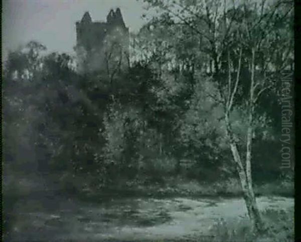 Newark Castle Oil Painting by Samuel Reid