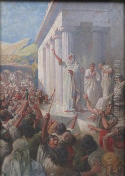 The Riot At Ephesus Oil Painting by Stephen Reid