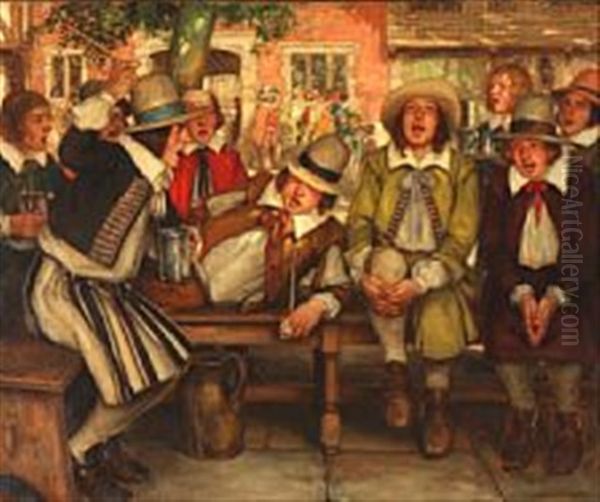 Community Song Oil Painting by Stephen Reid