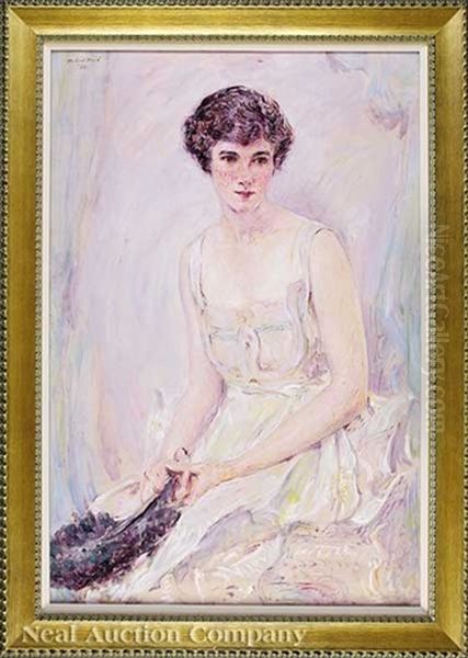 Portrait Of Elise Mason Smith, Later Mrs. Harry Turner Howard, Jr. Oil Painting by Robert Reid