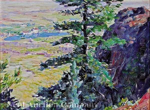 Mountain View Of The Broadmoor Hotel, Colorado Springs Oil Painting by Robert Reid