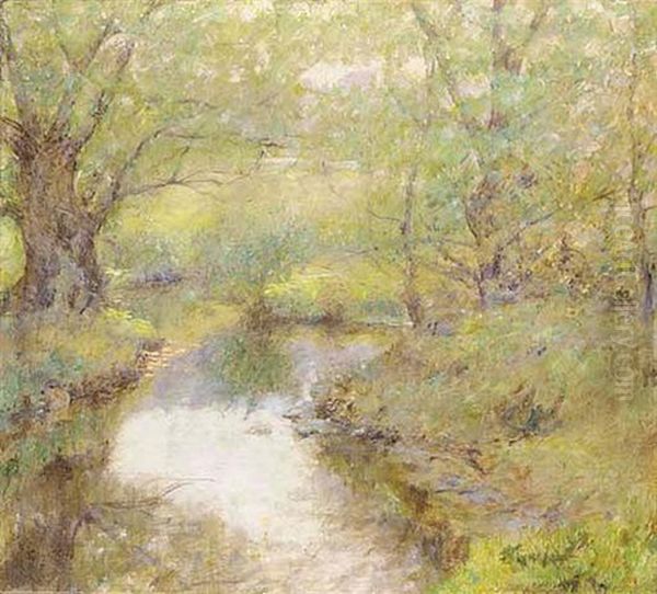 By The Brook Oil Painting by Robert Reid