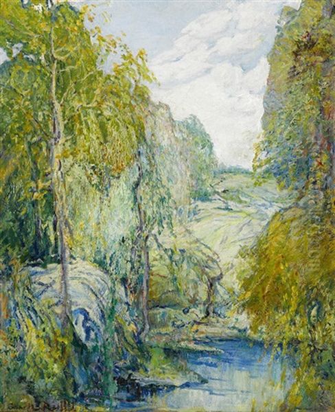 The Pool (looking Up River) Oil Painting by Charles Reiffel