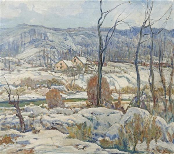 Silvermine River, Connecticut, Winter Oil Painting by Charles Reiffel