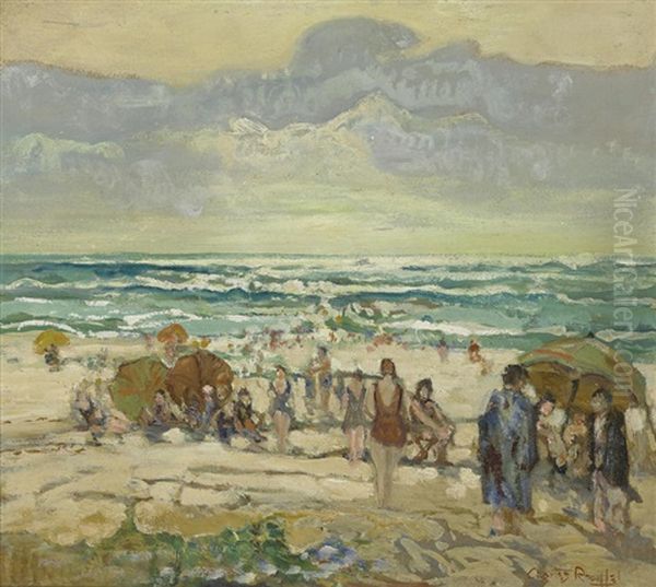 A Day At The Beach Oil Painting by Charles Reiffel