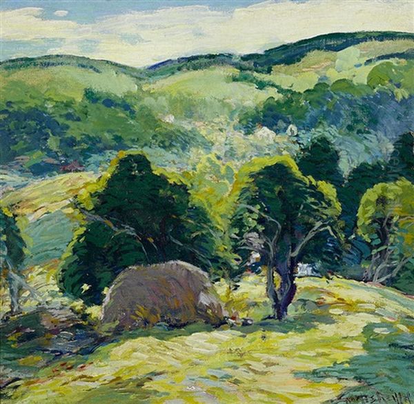 Springtime In The Hills Oil Painting by Charles Reiffel