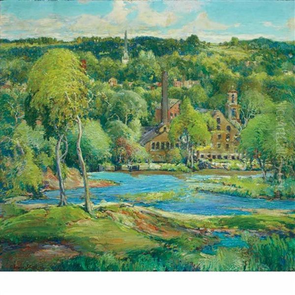 The Old Mills Oil Painting by Charles Reiffel