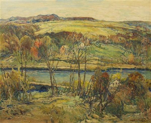 Autumn River Valley Oil Painting by Charles Reiffel