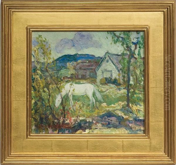 White Horse Oil Painting by Charles Reiffel