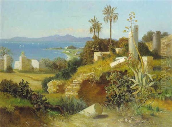 Carthago Mit Blick Auf Das Mittelmeer (nordafrika) Oil Painting by Paul Reiffenstein