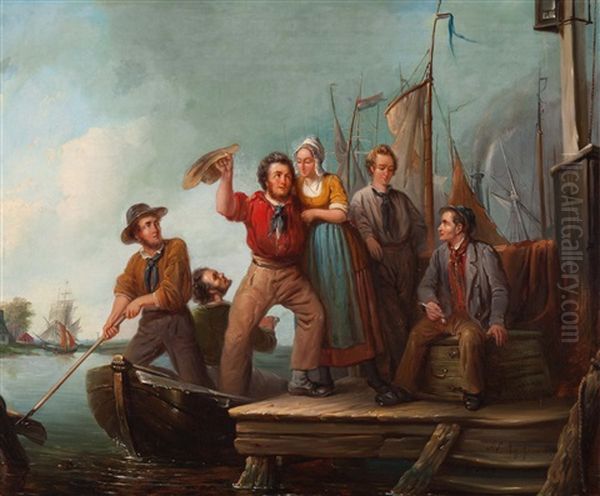 The Homecoming Oil Painting by Henricus Engelbertus Reijntjens