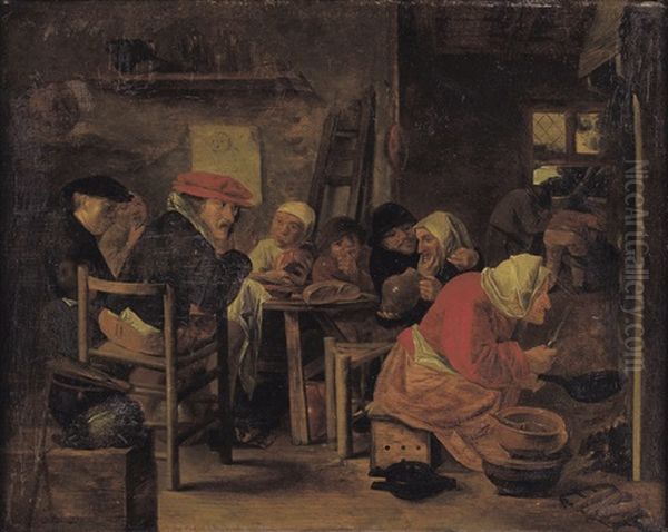 The Feast Oil Painting by Henricus Engelbertus Reijntjens