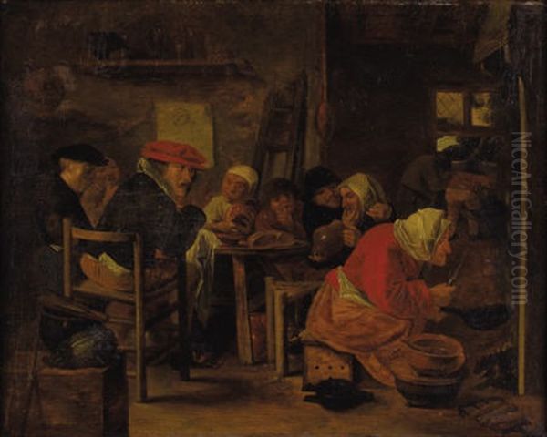 The Feast Oil Painting by Henricus Engelbertus Reijntjens