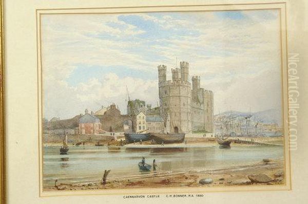 Caernarvon Castle Oil Painting by Thomas Bonner