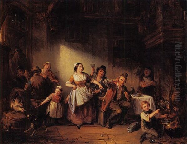 Merry Making by Henricus Engelbertus Reijntjens