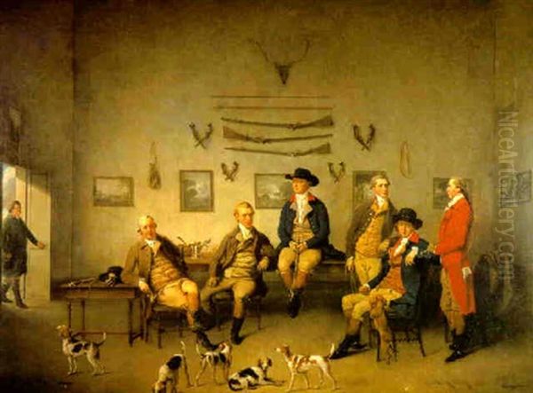 Members Of The Carrow Abbey Hunt, 1780 Oil Painting by Philipp Reinagle