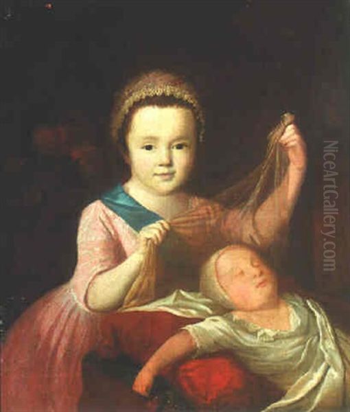 Portrait Of George, Prince Of Wales And His Sister Charlotte, The Princess Royal Oil Painting by Philipp Reinagle