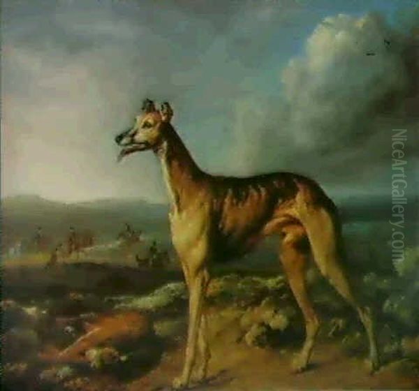 Portrait Of Major A Celebrated Greyhound Oil Painting by Philipp Reinagle