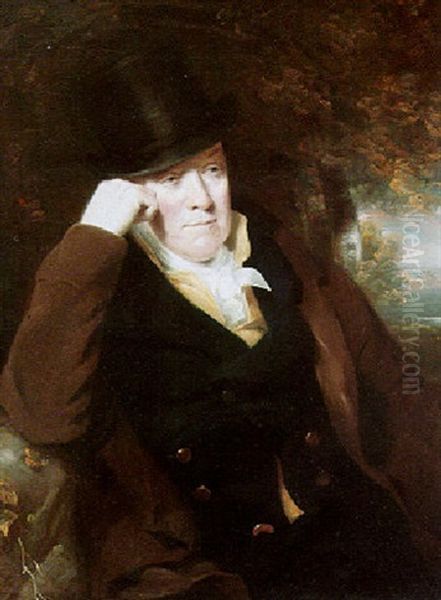 Portrait Of Sir Brooke Boothby, 7th Bt. Oil Painting by Ramsay Richard Reinagle