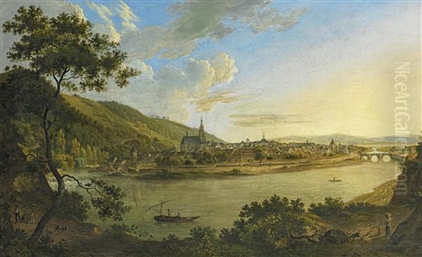 Blick Auf Meisenheim An Der Glan Oil Painting by Friedrich Christian Reinermann