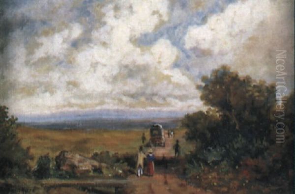 Motiv Bei Rosenheim Oil Painting by August (Friedrich A.) Reinhardt