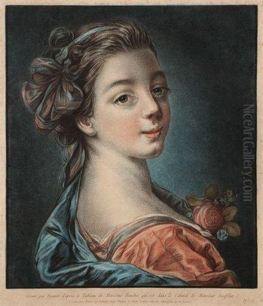 Tete De Femme Oil Painting by Louis Marin, Tennob Bonnet