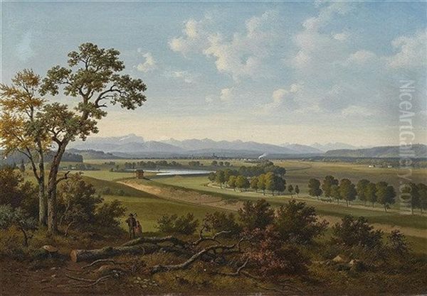 Blick Auf Weilheim Oil Painting by Wilhelm Reinhardt