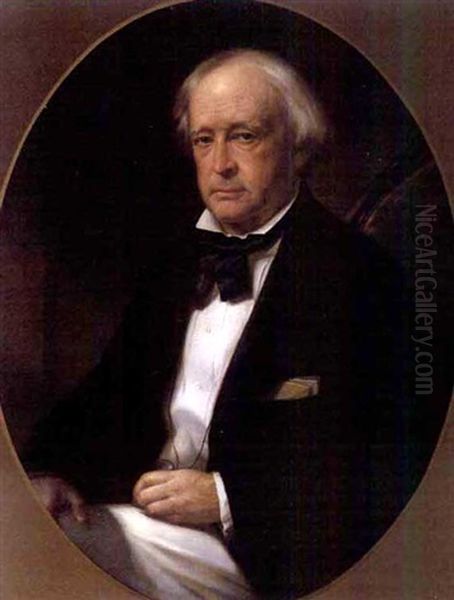 Portrait Of John Slidell Oil Painting by Benjamin Franklin Reinhart