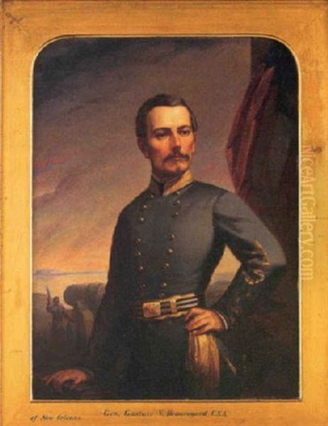 Portrait Of General P.g.t. Beauregard Oil Painting by Benjamin Franklin Reinhart