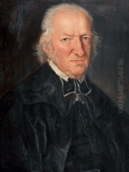 Bildnis Pfarrer Johann Adam Moos Oil Painting by Joseph Reinhart