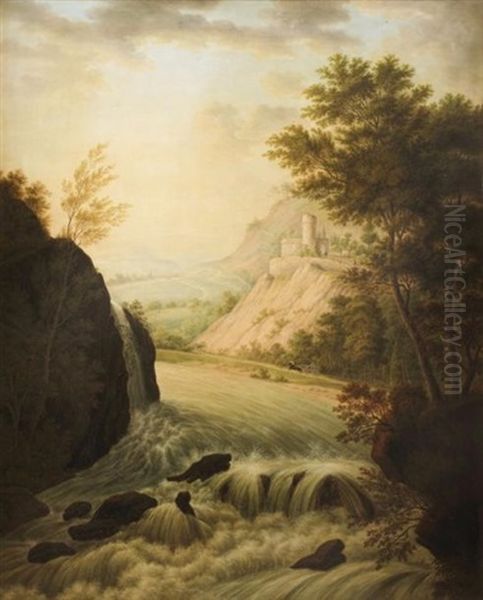 La Cascade Oil Painting by Ursula Magdalena Reinheimer