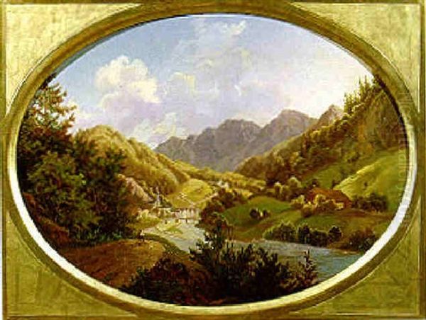 Ansicht Von Lauffen Oil Painting by Friedrich Reinhold the Younger