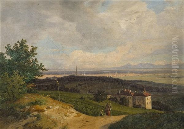 View Of Vienna Oil Painting by Franz Reinhold