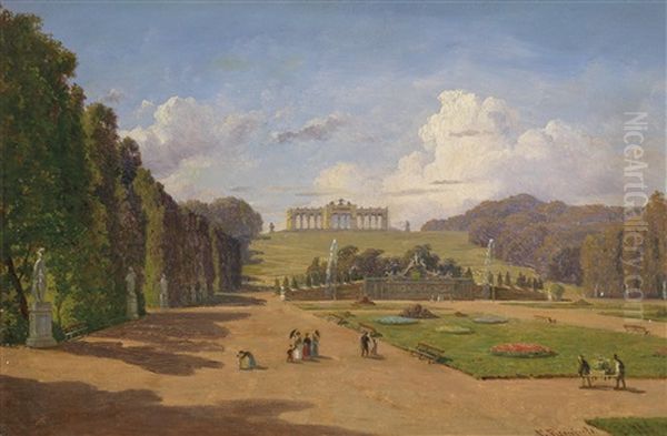 Blick Auf Die Gloriette Oil Painting by Franz Reinhold