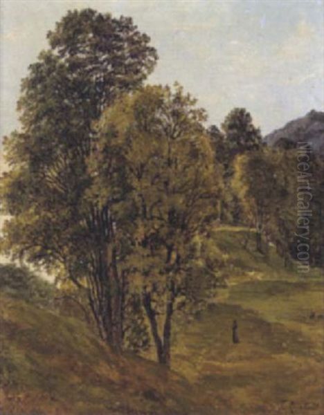 Landschaft Mit Figurlicher Staffage Oil Painting by Franz Reinhold