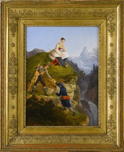 Fruher Alpinismus Oil Painting by Friedrich Philip Reinhold