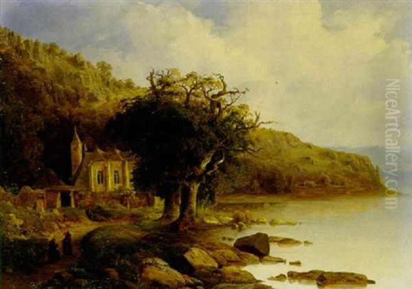 Einsiedelei Am See Oil Painting by Friedrich Philip Reinhold