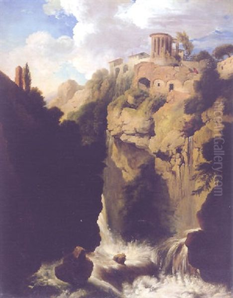 Sybillentempel Tivoli Oil Painting by Heinrich Reinhold