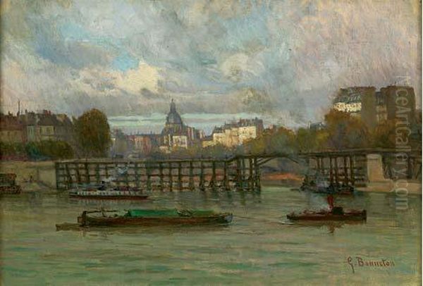 Vue De La Seine Oil Painting by Germain Bonneton