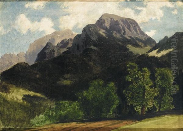 Sommerliche Gebirgslandschaft Oil Painting by Ernst Otto Reiniger