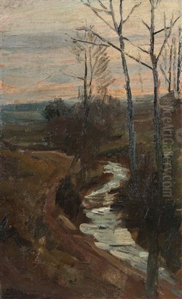 Feuerbachtal Oil Painting by Otto Reiniger