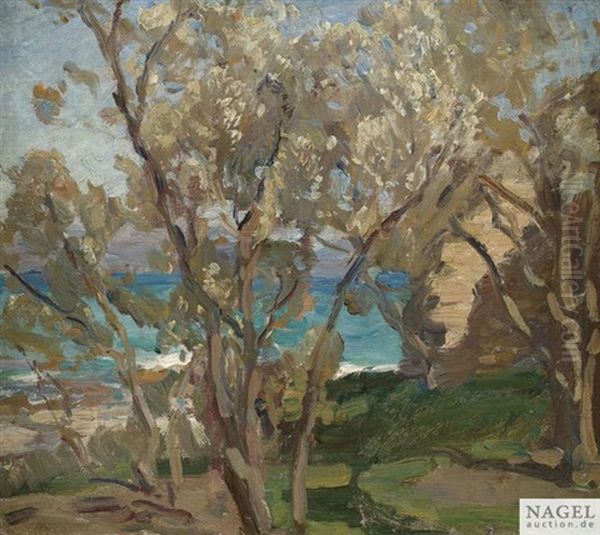 Am Gardasee Oil Painting by Otto Reiniger