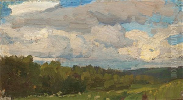 Wolken Oil Painting by Otto Reiniger