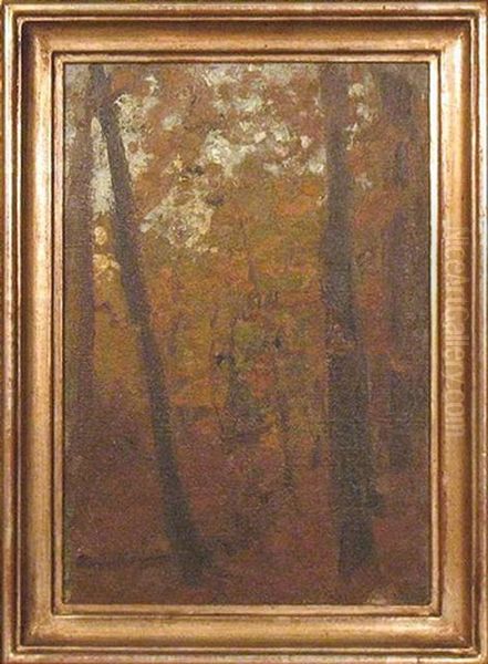 Herbstwald Oil Painting by Otto Reiniger